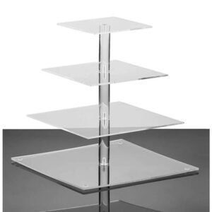 4-tier acrylic cake display rack