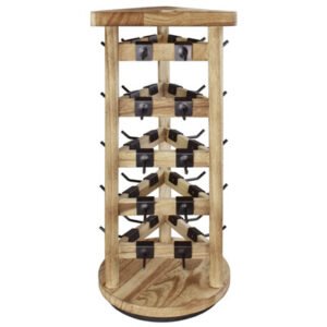 rotating wooden jewelry display rack