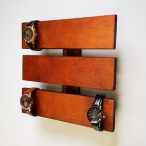 wood wall-mounted watch display case