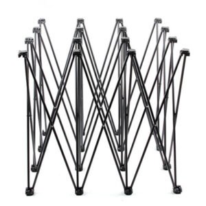 Foldable aluminum mesh display rack