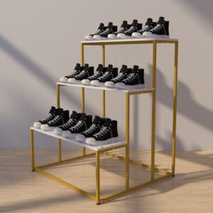 Metal step Rack for Vase Shoes T-shirt display rack