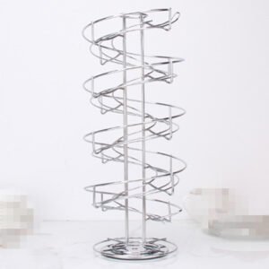 silver spiral ornament display stands