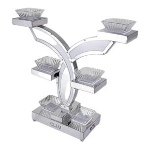 stainless steel fruit plate display stand with LED