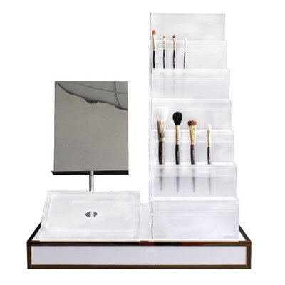 Acrylic cosmetic brush counter display stand