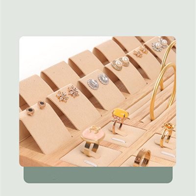 Solid wood multifunctional jewelry display props tray