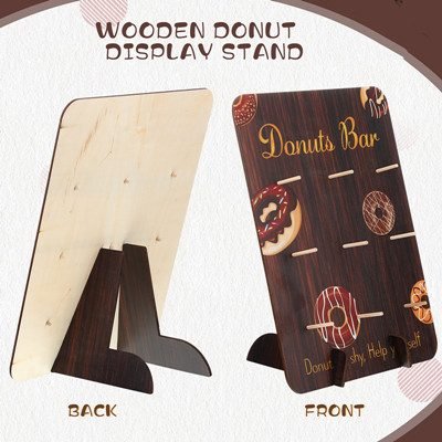 wooden donut display stand