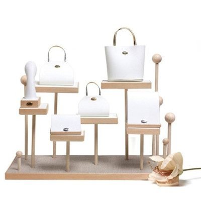 wooden necklace display stands